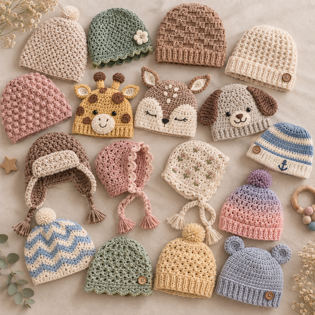 15 Crochet Baby Hat Patterns for Newborns