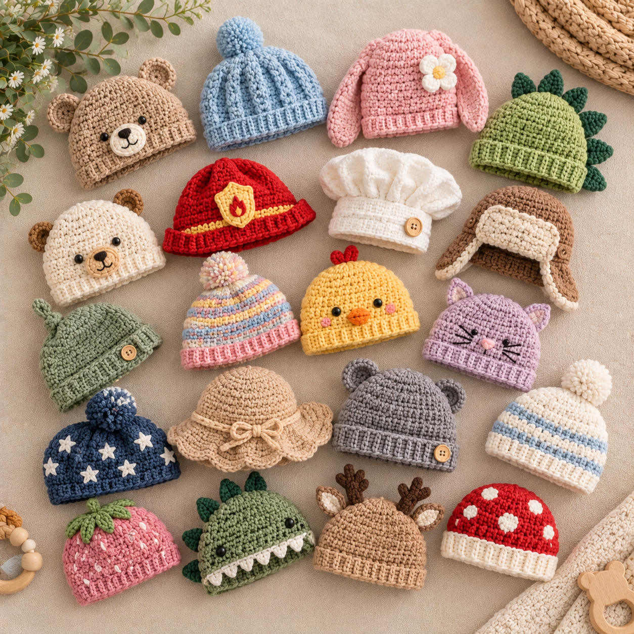12 Free Crochet Baby Hat Patterns You'll Love