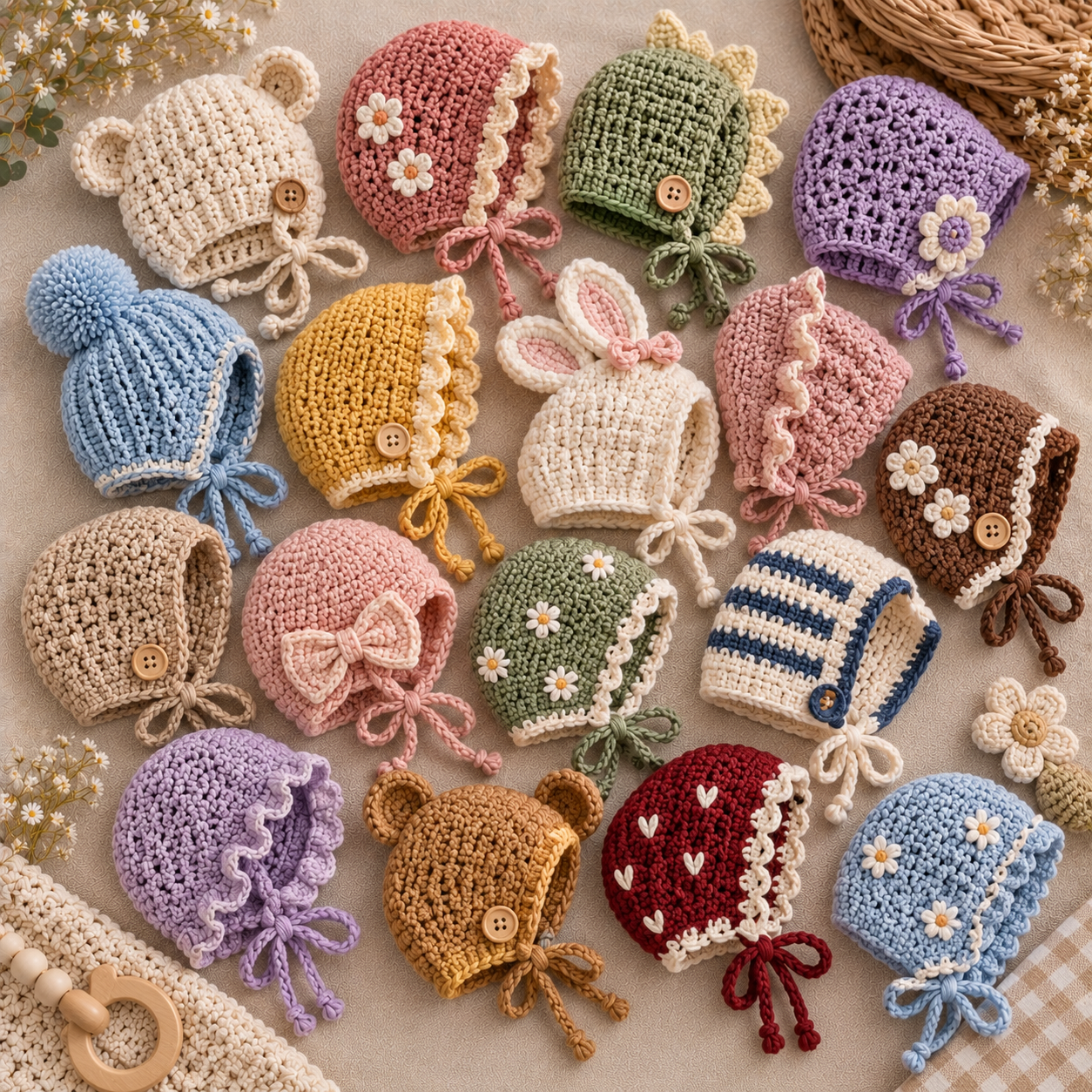 9 Free Crochet Baby Bonnet Patterns You'll Love